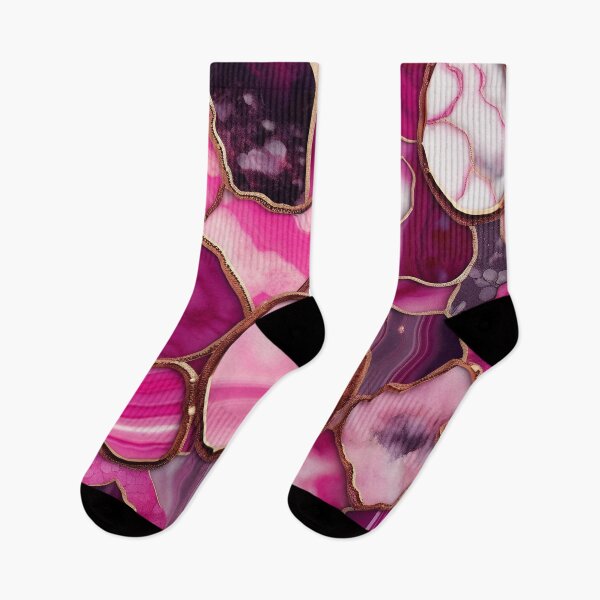 Item preview, Dark Pink Geode Marble with Texture and Gold Flecks  designed and sold by BirdsnStuff.