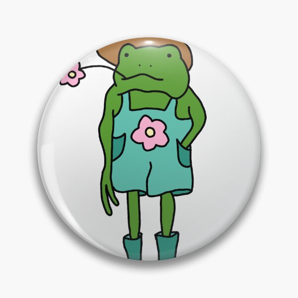 Item preview, Cute frog wearing overalls designed and sold by VIB3YTHINGS.