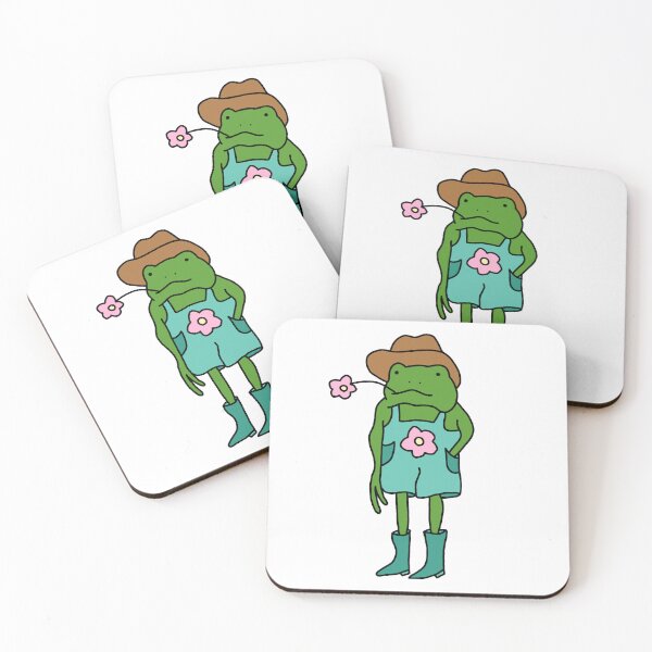 Item preview, Cute frog wearing overalls designed and sold by VIB3YTHINGS.