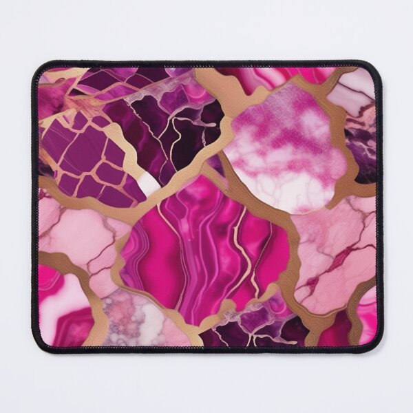 Item preview, Dark Pink Geode Marble with Texture and Gold Flecks  designed and sold by BirdsnStuff.