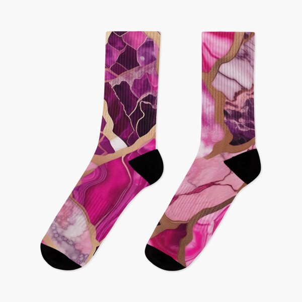 Item preview, Dark Pink Geode Marble with Texture and Gold Flecks  designed and sold by BirdsnStuff.