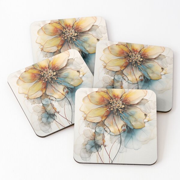 Item preview, Mixed media and alcohol Ink Flower designed and sold by Art by Lilia.