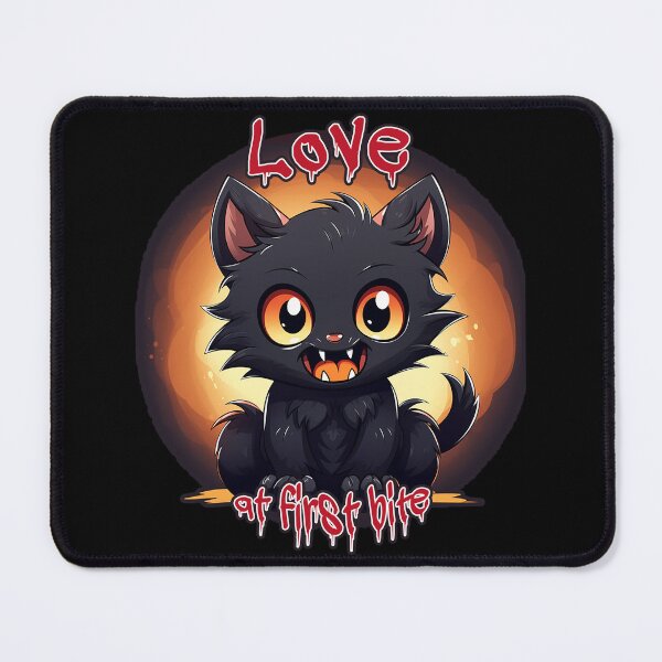 Item preview, Love At First Bite - Cute Black Cat designed and sold by Bug & Brush.