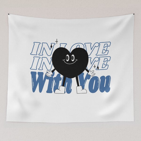 Item preview, in love with you - black heart funny y2k groovy retro vintage designed and sold by TNwandesignart.
