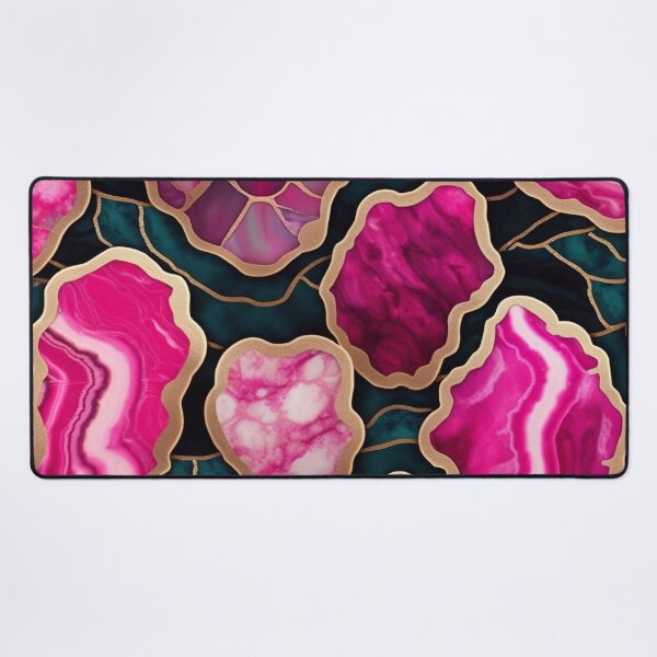 Item preview, Dark Pink Geode Marble with Texture and Gold Flecks  designed and sold by BirdsnStuff.