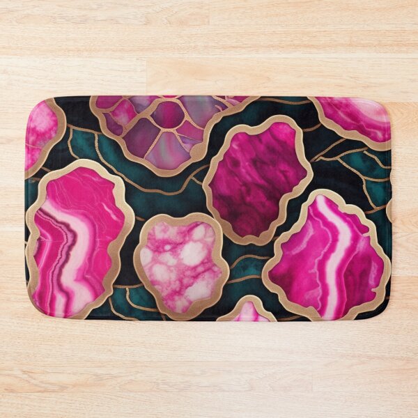 Item preview, Dark Pink Geode Marble with Texture and Gold Flecks  designed and sold by BirdsnStuff.