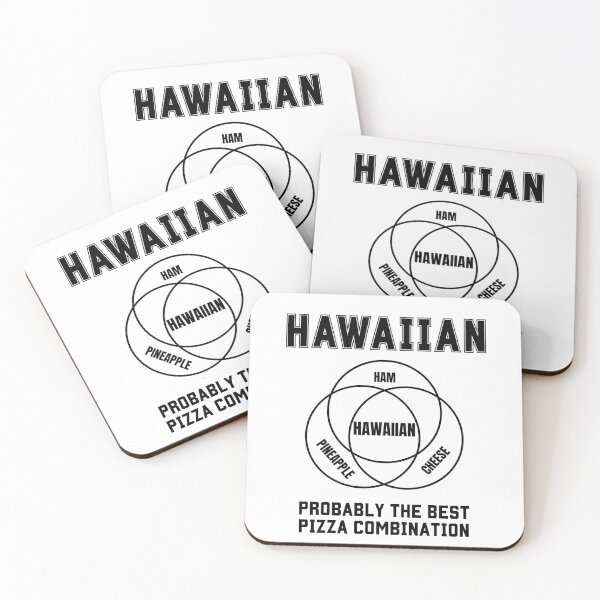 Item preview, Hawaiian Probably the Best Pizza Combination Venn diagram designed and sold by WhitepaperStyle.