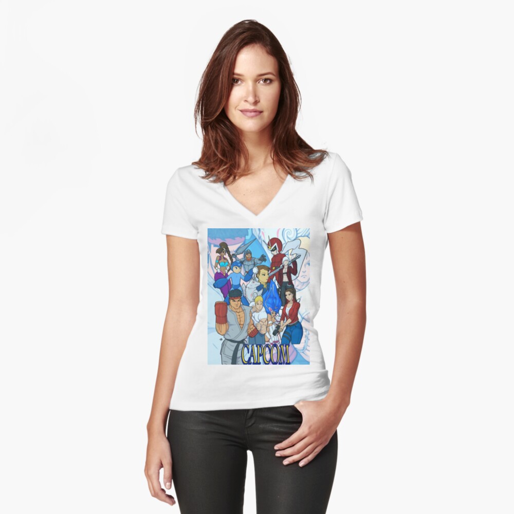 Item preview, Fitted V-Neck T-Shirt designed and sold by Reflex76.