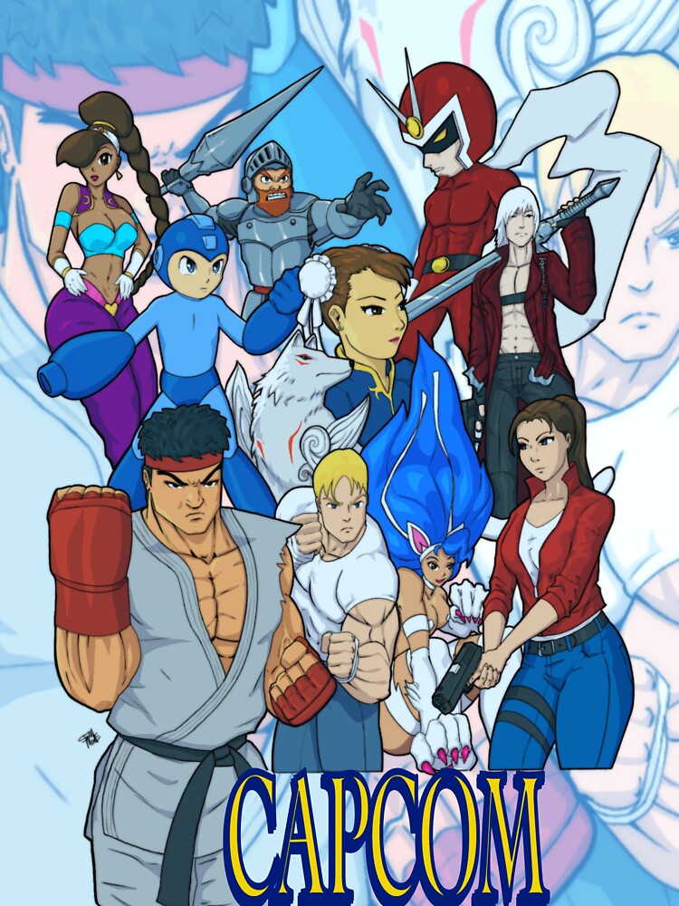 Thumbnail 7 of 7, Classic T-Shirt, Capcom All Stars designed and sold by Reflex76.