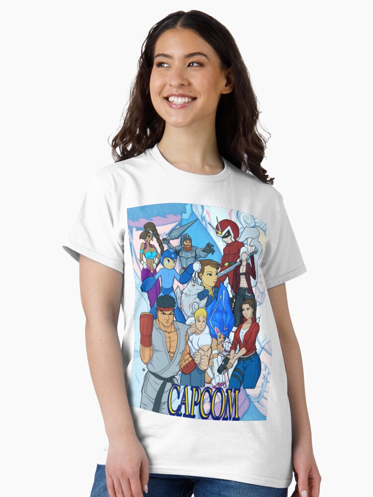 Thumbnail 1 of 7, Classic T-Shirt, Capcom All Stars designed and sold by Reflex76.