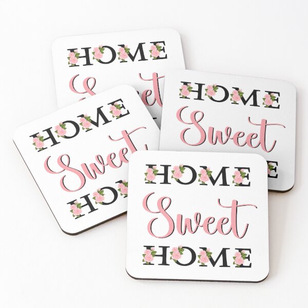 Item preview, HOME SWEETBHOME,  write text with Pink roses designed and sold by Ndli.