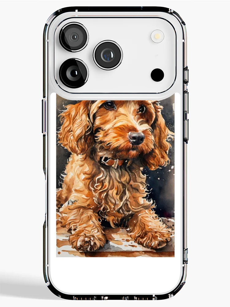 Thumbnail 1 of 5, iPhone Case, Dog in Cap designed and sold by WrenCottage.