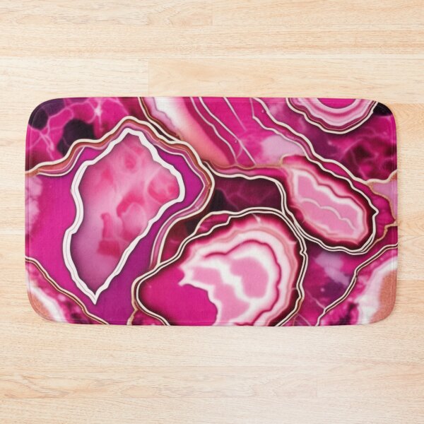 Item preview, Dark Pink Geode Marble with Texture and Gold Flecks  designed and sold by BirdsnStuff.