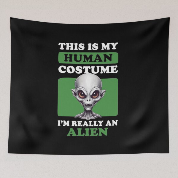 Item preview, This Is My Human Costume I'm Really An Alien - Spooky Alien Costume designed and sold by Ridaelb.