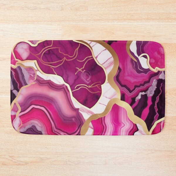 Item preview, Dark Pink Geode Marble with Texture and Gold Flecks  designed and sold by BirdsnStuff.
