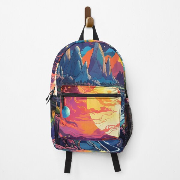 Item preview, Pastel Landscape Colorful Psychedelic Art designed and sold by Trippinink-.