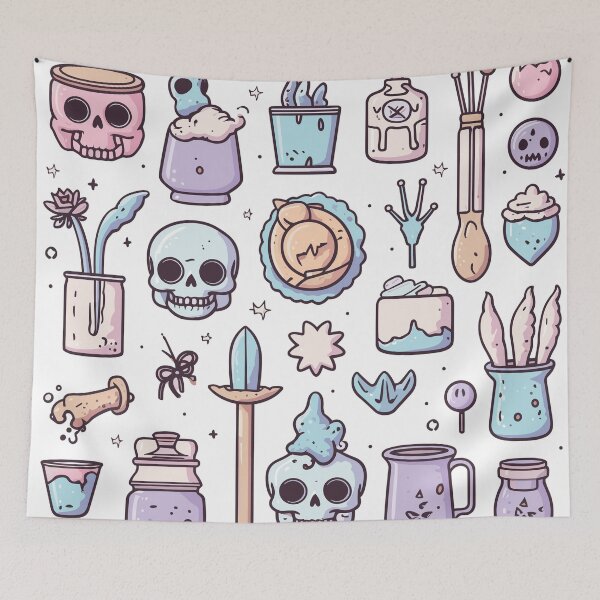 Item preview, Witchy Things Kawaii Style designed and sold by skullcap-prints.