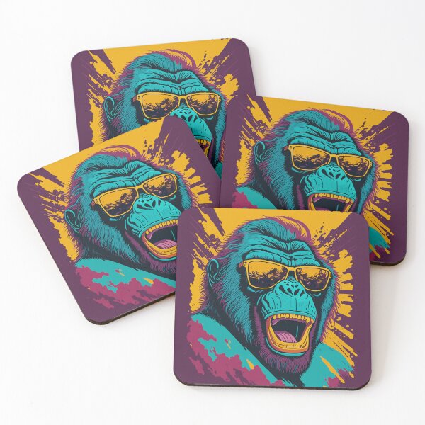 Item preview, Retro aggressive gorilla with sunglasses designed and sold by FocusChillax.