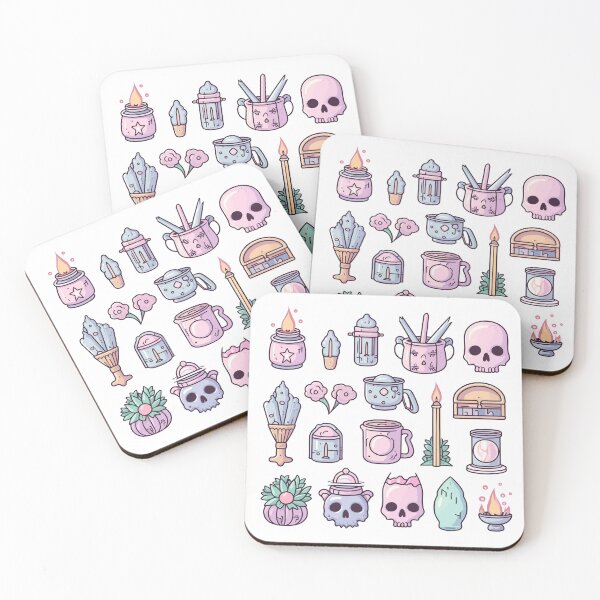 Item preview, Kawaii Witchcraft Supplies for Witches designed and sold by skullcap-prints.