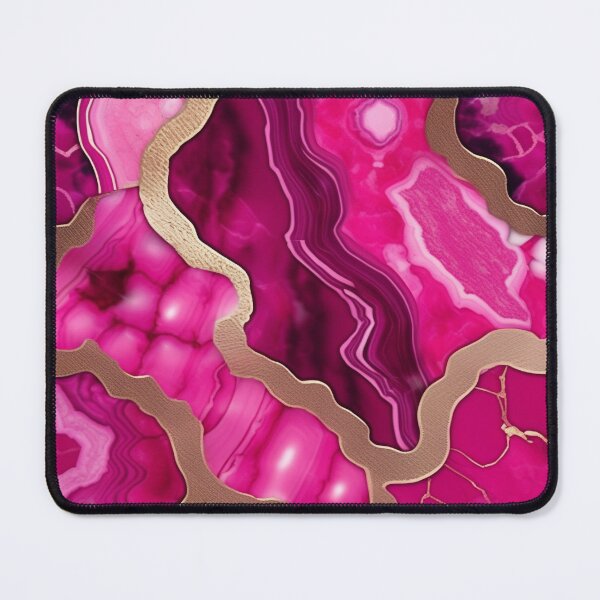 Item preview, Dark Pink Geode Marble with Texture and Gold Flecks  designed and sold by BirdsnStuff.