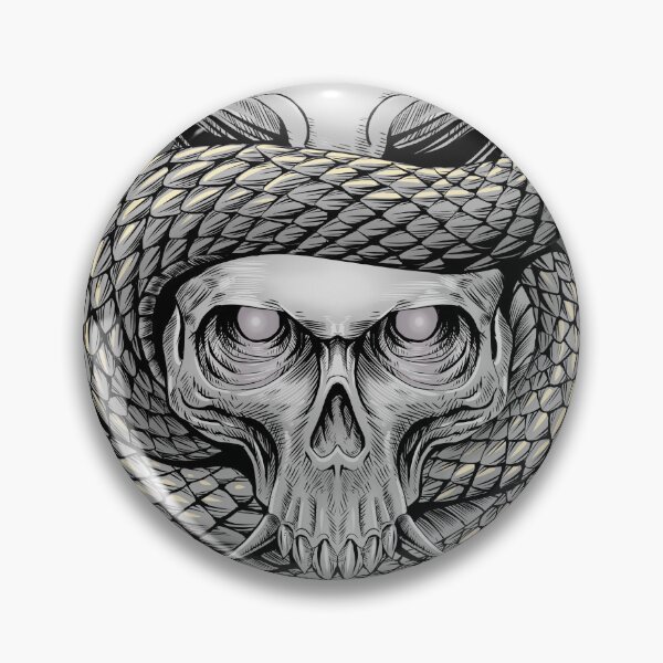 Item preview, THE SKULL AND SNAKE BW designed and sold by mhr24.