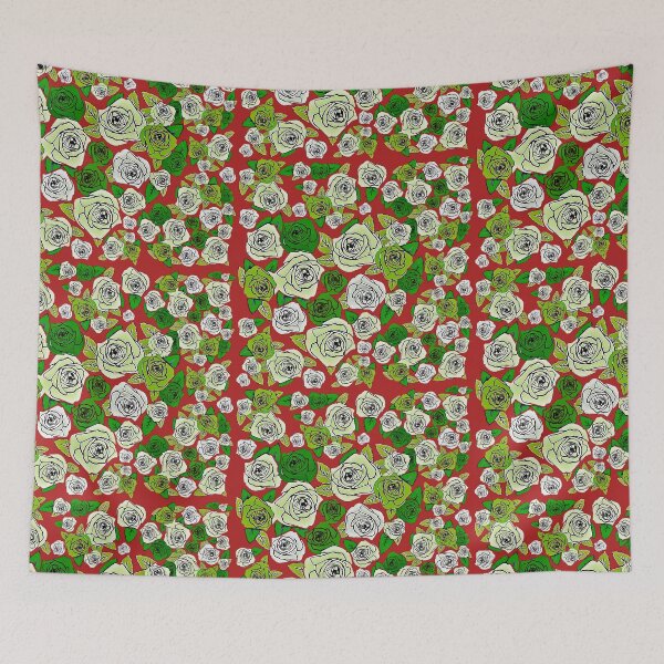 Item preview, Pattern of green roses designed and sold by FlowerandDesing.