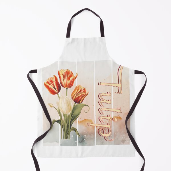 Item preview, Vintage tulip flower design with intricate text and watercollored art background designed and sold by Vindbult.