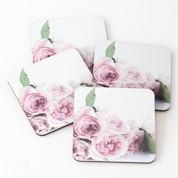 Item preview, Elegant White and Light Pink Roses Art Print designed and sold by Michelle Moss.