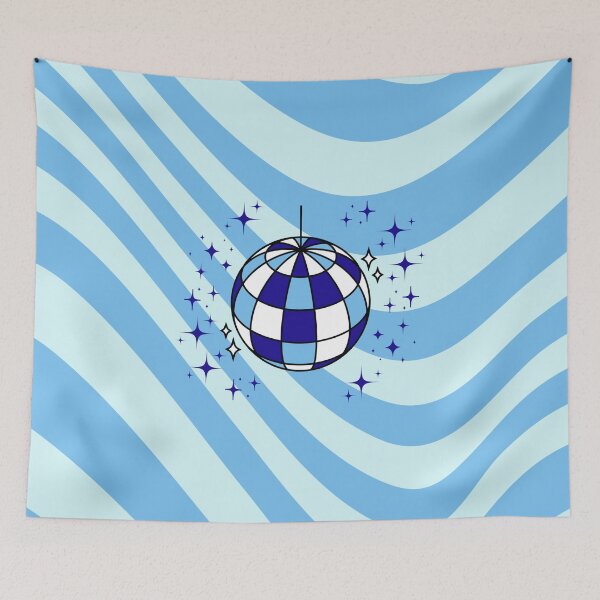 Artikelvorschau, Blaue Discokugel, Disco-Party, Retro-Kunst, Retro, 80er Jahre entworfen und verkauft von Magic Love Art Print.