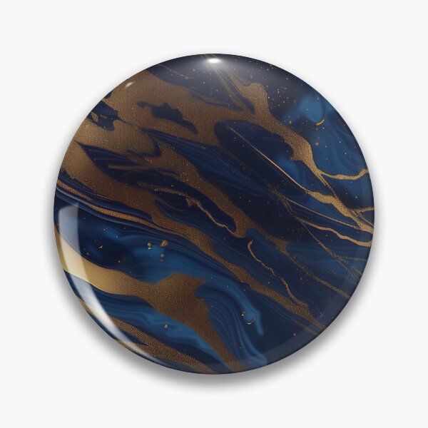 Item preview, Dark Blue Marble with Gold Flecks designed and sold by BirdsnStuff.