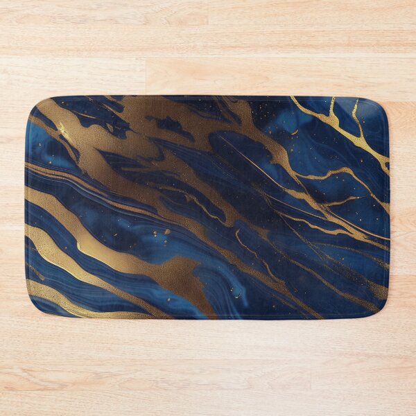 Item preview, Dark Blue Marble with Gold Flecks designed and sold by BirdsnStuff.
