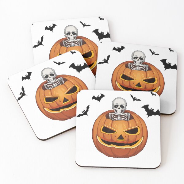 Item preview, Skeleton in a Pumpkin | Haloween designed and sold by Wave-Level.