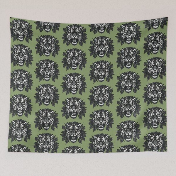 Item preview, Angry Jungle Tiger designed and sold by greenmonstera.