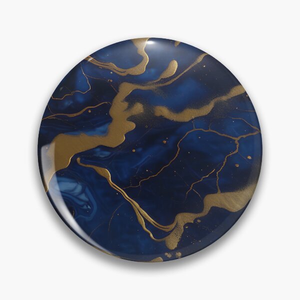 Item preview, Dark Blue Marble with Gold Flecks designed and sold by BirdsnStuff.