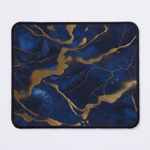 Item preview, Dark Blue Marble with Gold Flecks designed and sold by BirdsnStuff.