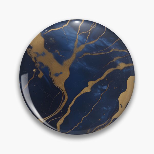 Item preview, Dark Blue Marble with Gold Flecks designed and sold by BirdsnStuff.