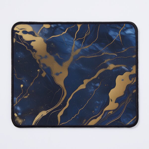 Item preview, Dark Blue Marble with Gold Flecks designed and sold by BirdsnStuff.