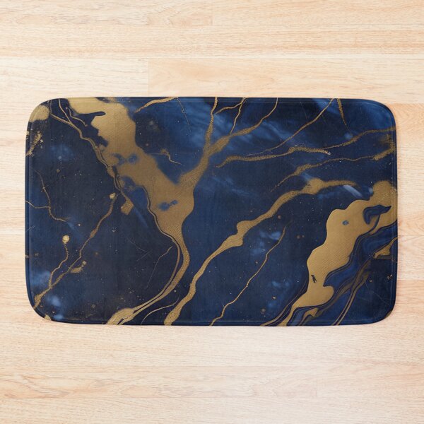 Item preview, Dark Blue Marble with Gold Flecks designed and sold by BirdsnStuff.