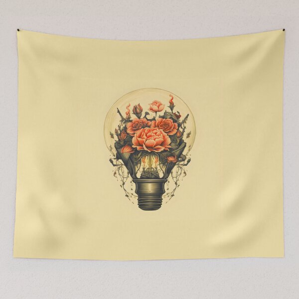 Item preview, Flowers in light bulb  designed and sold by Trendy-Artistry.