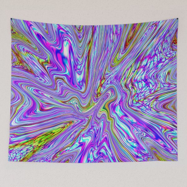 Item preview, Multicolored Fluid Paint Pour Psychedelic Pattern designed and sold by Deborah Camp.