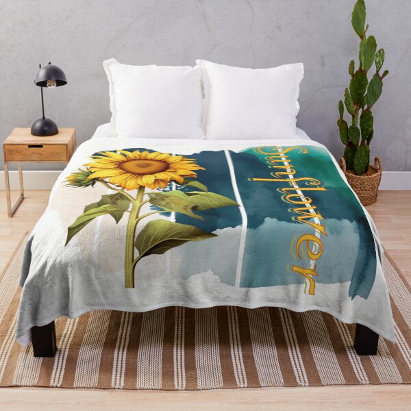 Item preview, A beautiful design with a vintage Sunflower and intricate text. Background with watercolor art designed and sold by Vindbult.