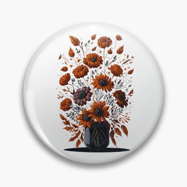 Item preview, Flowers in mason jar, nature art designed and sold by Top-Bot.