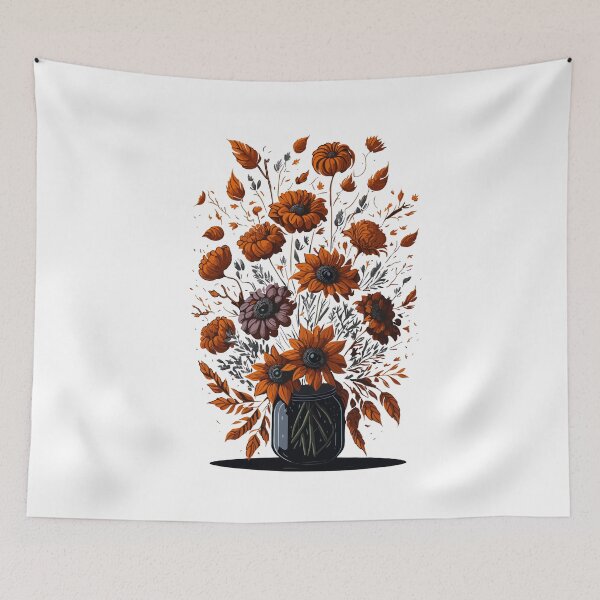 Item preview, Flowers in mason jar, nature art designed and sold by Top-Bot.