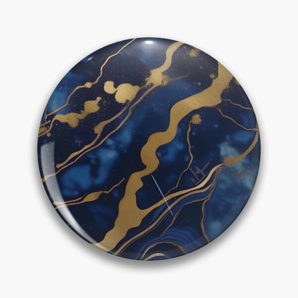 Item preview, Dark Blue Marble with Gold Flecks designed and sold by BirdsnStuff.