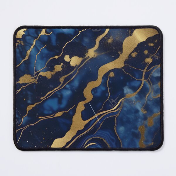 Item preview, Dark Blue Marble with Gold Flecks designed and sold by BirdsnStuff.