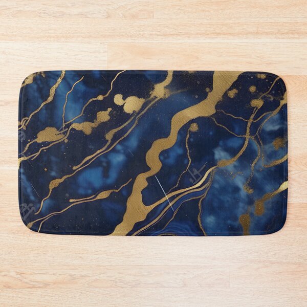 Item preview, Dark Blue Marble with Gold Flecks designed and sold by BirdsnStuff.