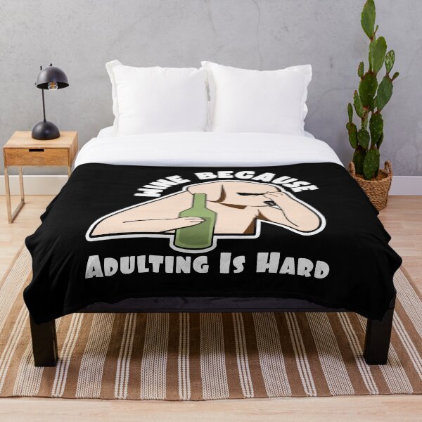 Item preview, Vino Porque ser adulto es duro designed and sold by ThreadmyCanvas.