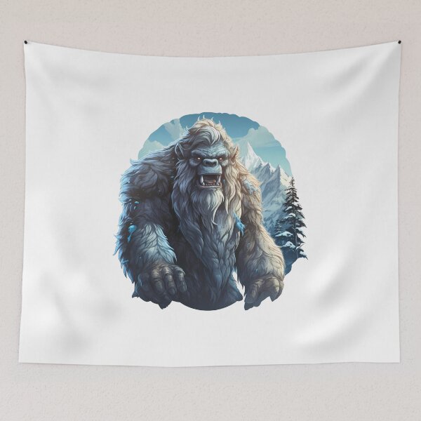 Item preview, Mystical Yeti: Guardian of the Frozen Peaks designed and sold by hamishby.