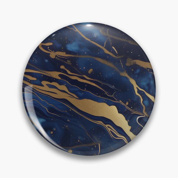 Item preview, Dark Blue Marble with Gold Flecks designed and sold by BirdsnStuff.