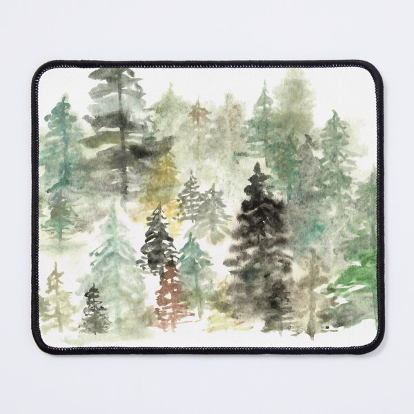 Item preview, Watercolor Forest Trees Green designed and sold by Khardgrove.